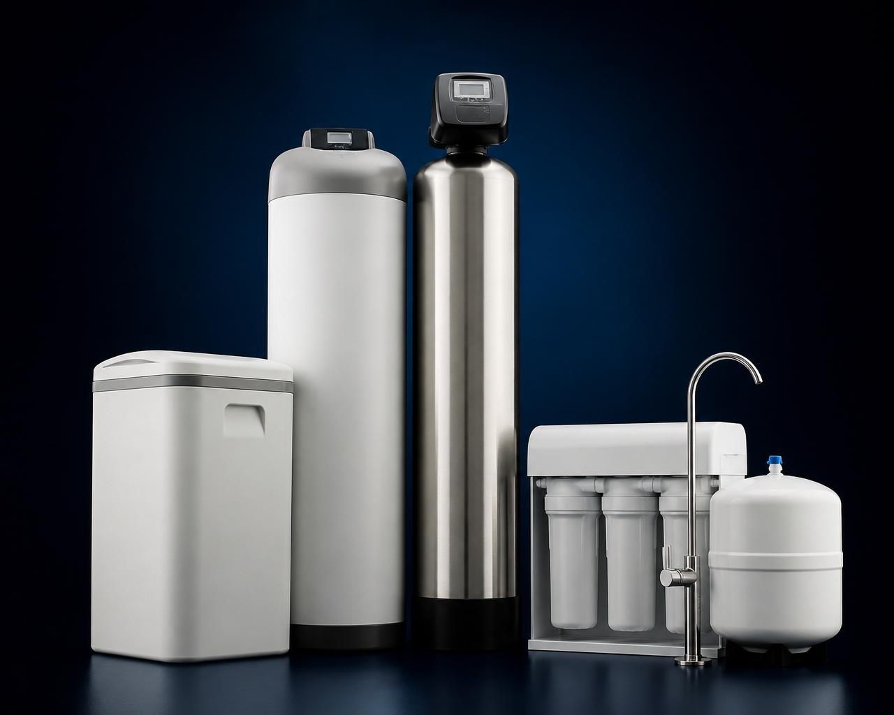 Modern whole-home water softener and reverse osmosis filtration system